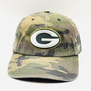 '47 NFL Green Bay Packers Relaxed Fit Camo Embroidered Logo Baseball Cap